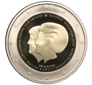 2 евро 2013 года Нидерланды «Коронация Короля Виллема-Александра»