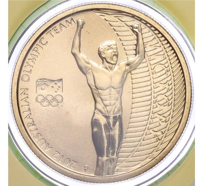 Монета 1 доллар 2012 года Австралия «Олимпийская сборная Австралии — Победа» (в блистере) (Артикул M2-67939)