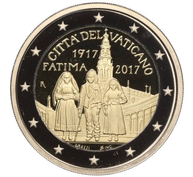 Монета 2 евро 2017 года Ватикан «100 лет Фатимским явлениям Девы Марии» (Артикул: M2-67943) — Фото №1