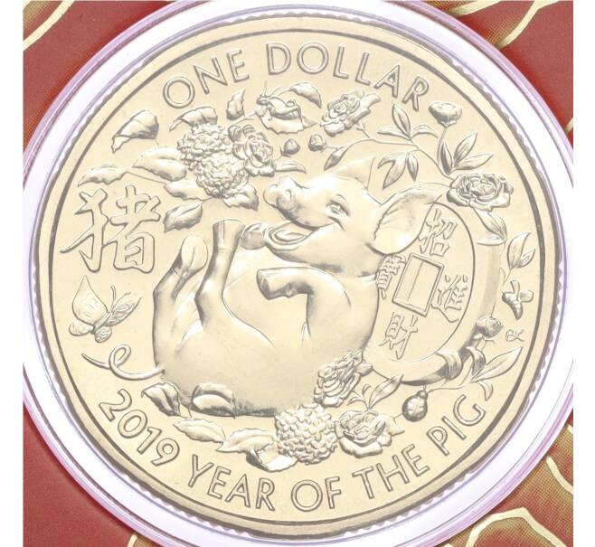 Годовой набор из 3 монет 2019 года Австралия «Год свиньи» (Артикул M3-1267)