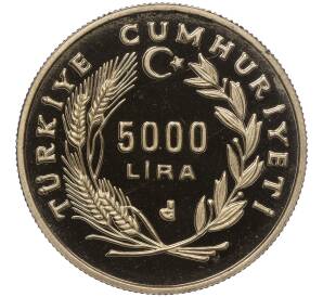 5000 лир 1992 года Турция «500 лет мира и гармонии — турецкие евреи» — Фото №2
