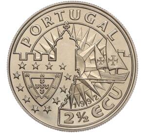 2 1/2 экю 1992 года Португалия «Европа и Новый Свет — Жуан II» — Фото №2