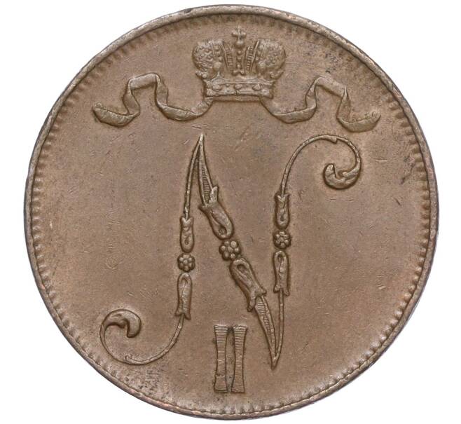 Монета 5 пенни 1915 года Русская Финляндия (Артикул K27-84135)