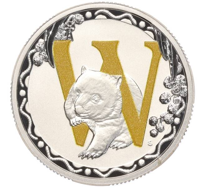 Монета 1 доллар 2016 года Австралия «Английский алфавит — Буква W» (Артикул K27-84150)