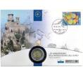 Монета 2 евро 2012 года Сан-Марино «10 лет евро наличными» (в конверте) (Артикул M2-68013)