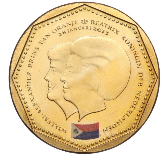 Монета 5 гульденов 2013 года Нидерландские Антильские острова «Флаг Синт-Мартен» (Артикул M2-68017)