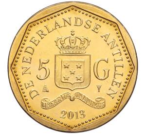 5 гульденов 2013 года Нидерландские Антильские острова «Флаг Синт-Мартен» — Фото №2