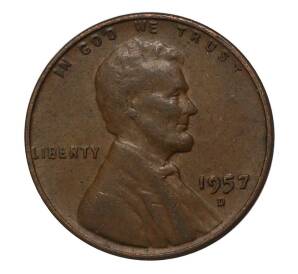 1 цент 1957 года D — Фото №1