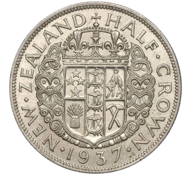 Монета 1/2 кроны 1937 года Новая Зеландия (Артикул M2-68033)