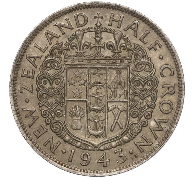 Монета 1/2 кроны 1943 года Новая Зеландия (Артикул M2-68050)