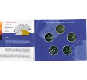 Набор монет из 5 монет 2 евро 2012 года Германия «Федеральные земли Германии — Бавария (Замок Нойшванштайн)» (в буклете)