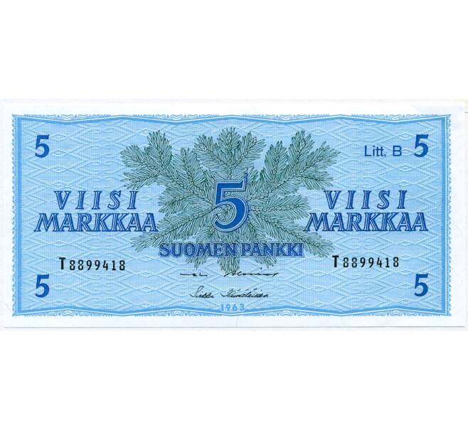 Банкнота 5 марок 1963 года Финляндия (Артикул B2-11710)
