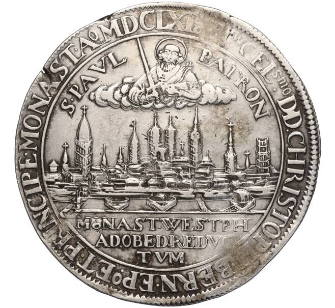 Монета 1 талер 1661 года Мюнстер (Артикул: M2-68088) — Фото №1