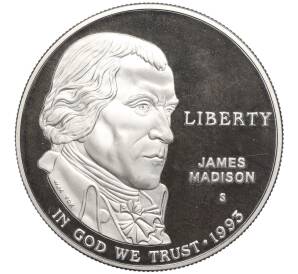 1 доллар 1993 года S США «Билль о правах — Джеймс Мэдисон»