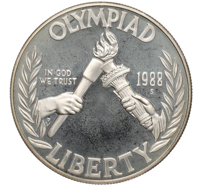 Монета 1 доллар 1988 года S США «XXIV летние Олимпийские Игры 1988 в Сеуле» (Артикул M2-68099)