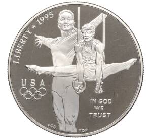 1 доллар 1995 года Р США «XXVI летние Олимпийские Игры 1996 в Атланте- Гимнастика»