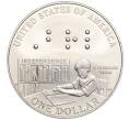 Монета 1 доллар 2009 года P США «200 лет со дня рождения Луи Брайля» (Артикул M2-68109)