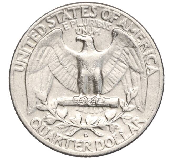 Монета 1/4 доллара (25 центов) 1961 года D США (Артикул M2-68136)