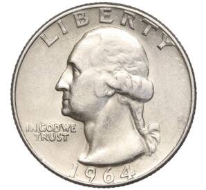 1/4 доллара (25 центов) 1964 года США