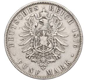 5 марок 1876 года Германия (Саксония) — Фото №2