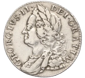 1 шиллинг 1758 года Великобритания (Георг II)