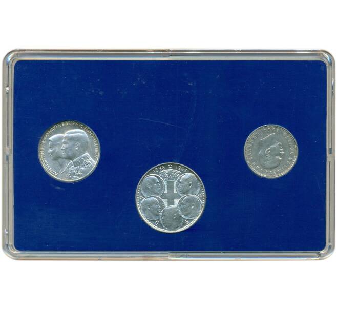 Набор из 3 серебряных монет 1963-1964 года Греция (Артикул M3-1305)