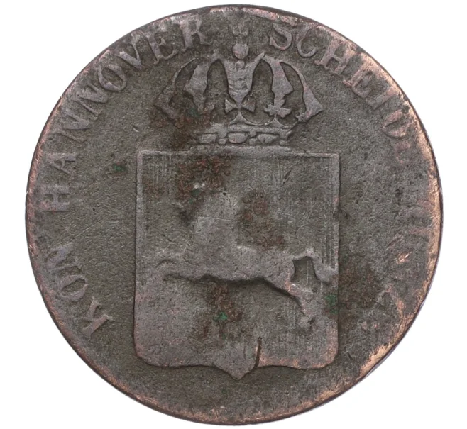 Монета 1 пфенниг 1837 года Ганновер (Артикул K11-102777)
