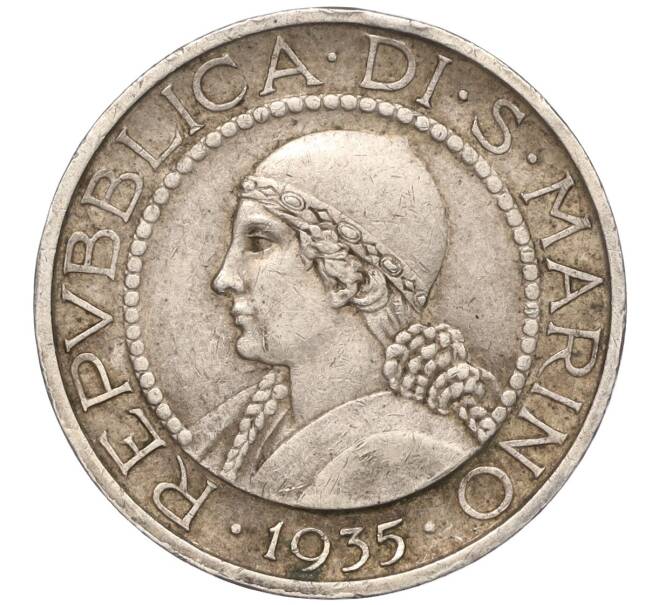Монета 5 лир 1935 года Сан-Марино (Артикул: K11-102821) — Фото №1