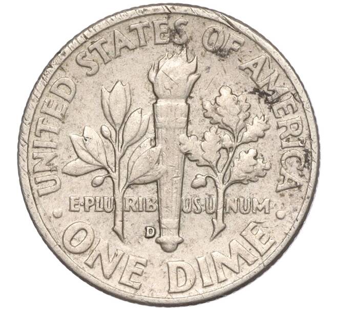 Монета 1 дайм (10 центов) 1959 года D США (Артикул K11-102830)