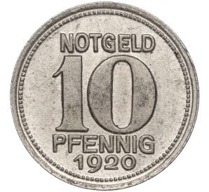 10 пфеннигов 1920 года Германия — город Кобленц (Нотгельд) — Фото №2