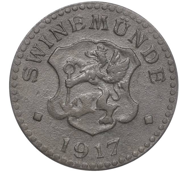 Монета 5 пфеннигов 1917 года Германия — город Швинемюнде (Нотгельд) (Артикул K11-102840)