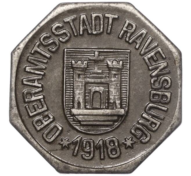 Монета 5 пфеннигов 1918 года Германия — город Равенсбург (Нотгельд) (Артикул K11-102849)