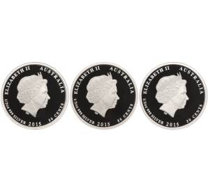 Набор из 3 монет 50 центов 2015 года Австралия «100 лет АНЗАК»