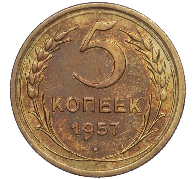Монета 5 копеек 1957 года (Артикул: M1-55898) — Фото №1