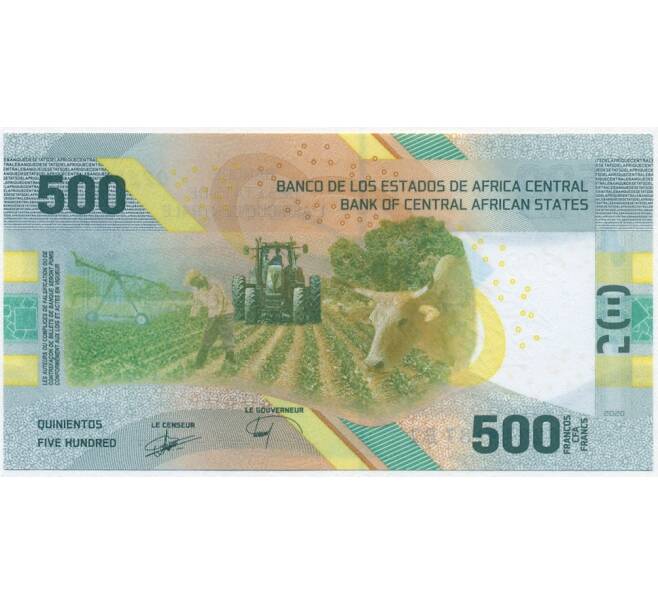 Банкнота 500 франков 2020 года Центрально-Африканский валютный союз (Артикул: B2-11868) — Фото №2