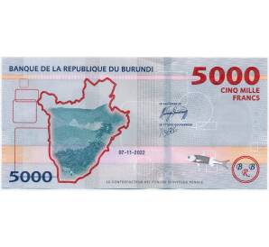 5000 франков 2022 года Бурунди