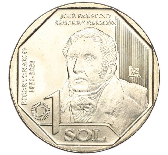 Монета 1 соль 2022 года Перу «200 лет Независимости — Хосе Фаустино Санчес Каррион» (Артикул M2-68287)