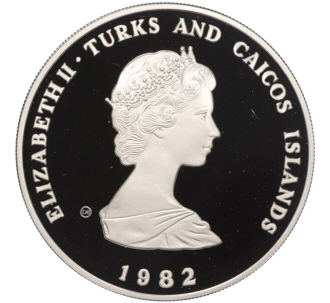 Монета 10 крон 1982 года Теркс и Кайкос «Чемпионат мира по футболу 1982» (Артикул M2-68297)
