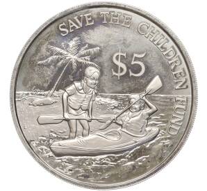 5 долларов 1989 года Сингапур «Фонд спасения детей» — Фото №1