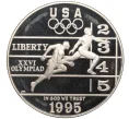 Монета 1 доллар 1995 года Р США «XXVI летние Олимпийские Игры 1996 в Атланте — Бег» (Артикул M2-68307)