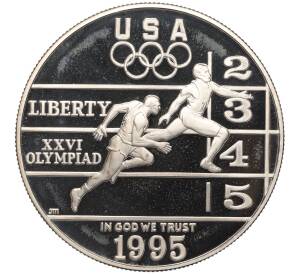 1 доллар 1995 года Р США «XXVI летние Олимпийские Игры 1996 в Атланте — Бег»