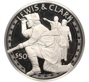 50 долларов 1988 года Острова Кука «Великие исследователи — Мериуэзер Льюис и Уильям Кларк»