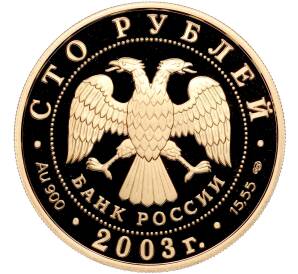 100 рублей 2003 года СПМД «Географическая серия — Первая Камчатская экспедиция» — Фото №2