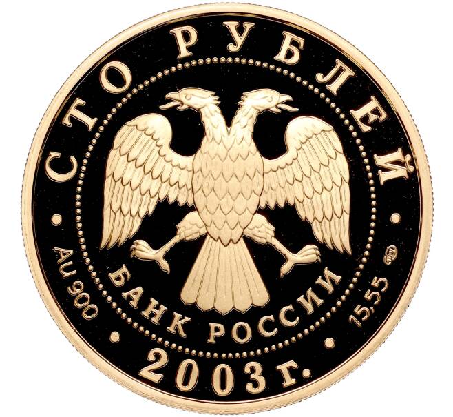 Монета 100 рублей 2003 года СПМД «Географическая серия — Первая Камчатская экспедиция» (Артикул: M1-56129) — Фото №2