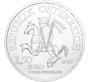 1.50 евро 2019 года Австрия — 825 лет Венскому монетному двору — Робин Гуд — Фото №2