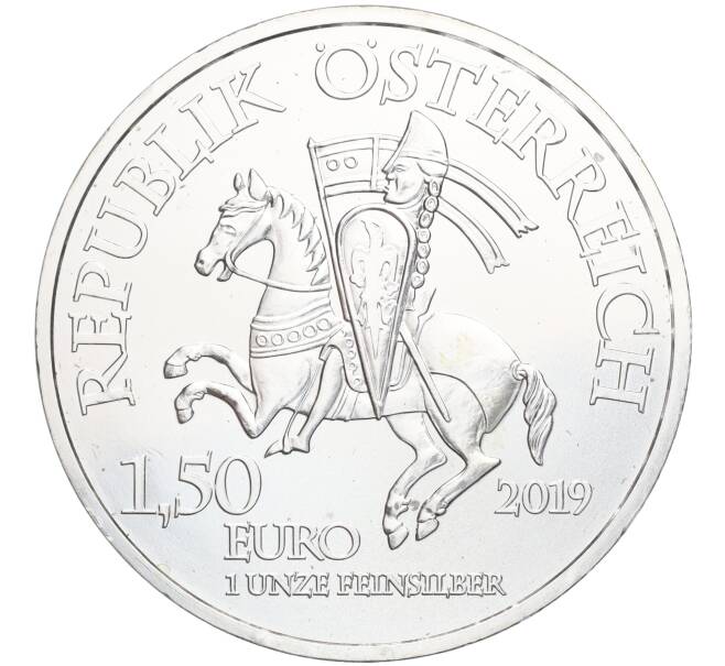 Монета 1.50 евро 2019 года Австрия — 825 лет Венскому монетному двору — Робин Гуд (Артикул: M2-68371) — Фото №2
