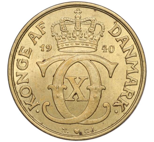 Монета 1 крона 1940 года Дания (Артикул: M2-68373) — Фото №1