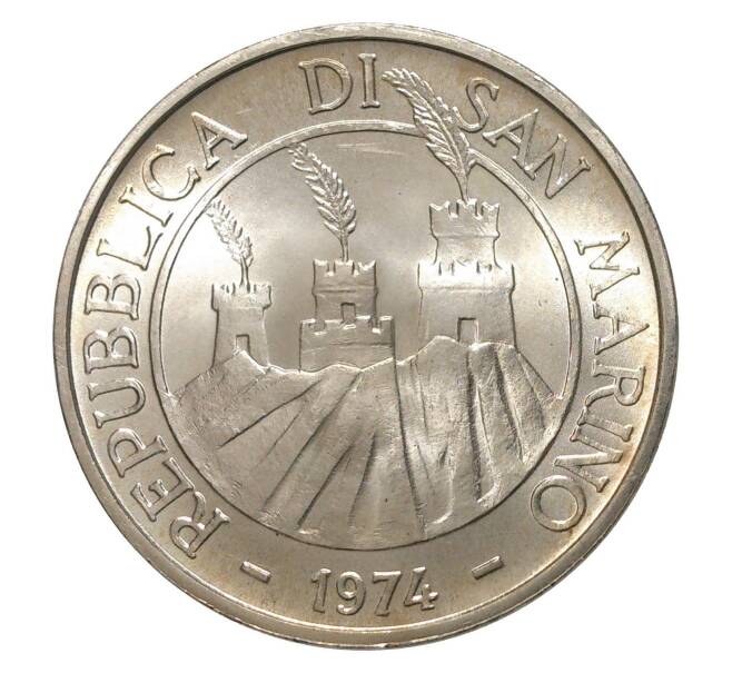 Монета 500 лир 1974 года (Артикул: M2-4452) — Фото №2