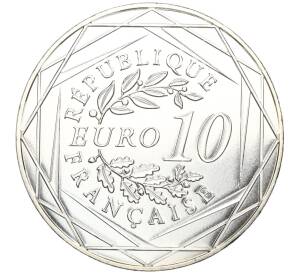 10 евро 2021 года Франция «400 лет со дня рождения Жана де Лафонтена» (в буклете)
