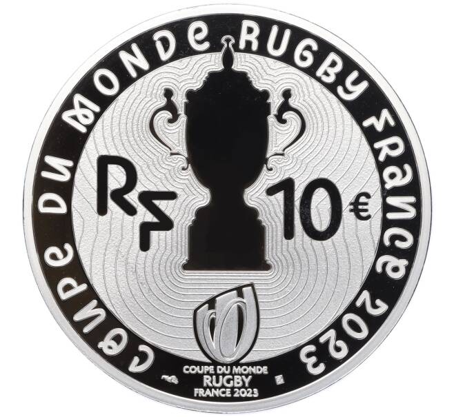 Монета 10 евро 2023 года Франция «Чемпионат мира по регби 2023 во Франции» (Артикул: M2-68382) — Фото №2